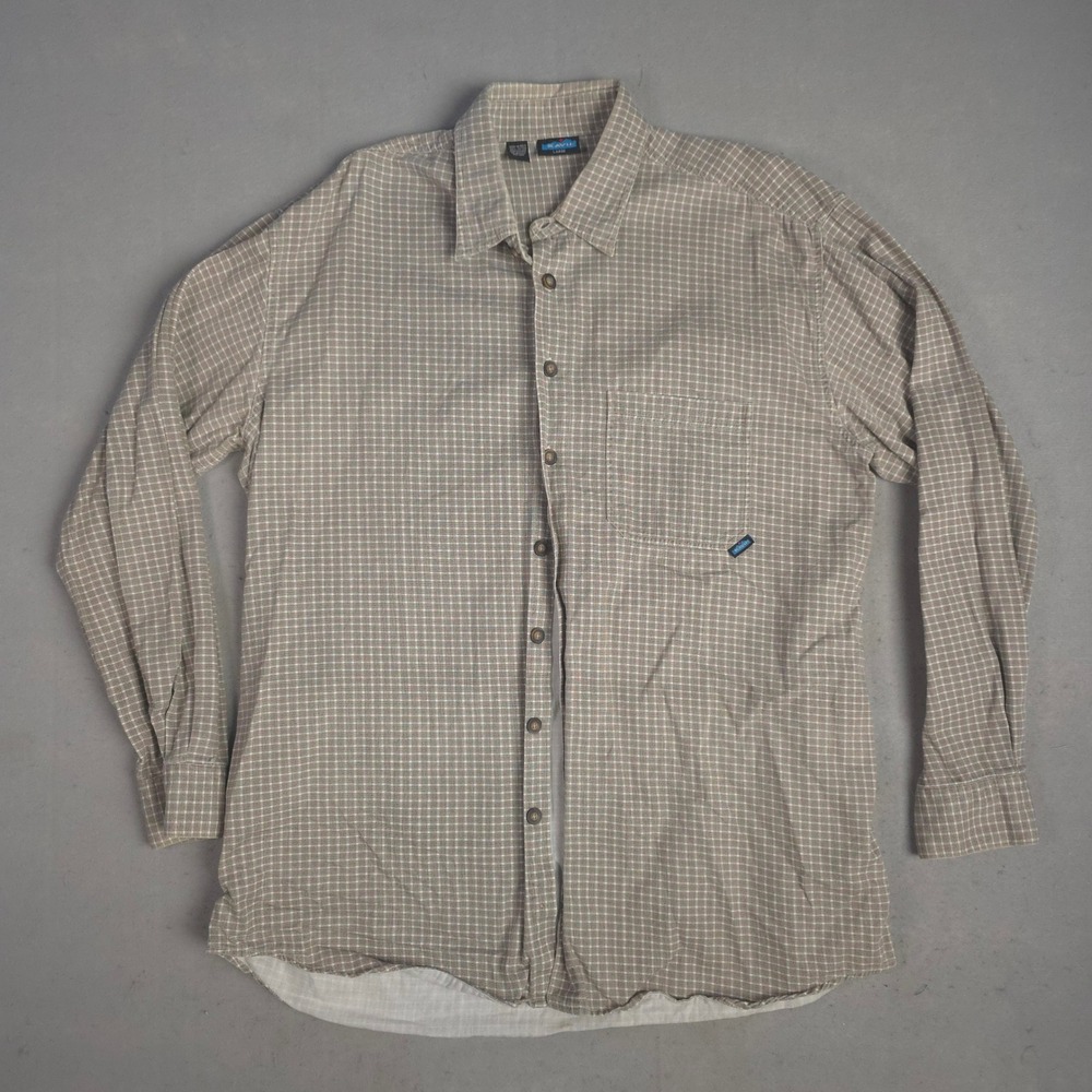 KAVU Mens Plaid Button Up Shirt Long Sleeve Casual Outdoor Size Large